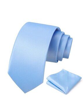 Men's Tie Set Solid Pure Color 3.15" (8CM) Classic Formal Plain Necktie